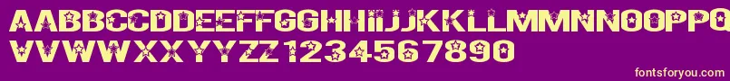 RockXStartTfb Font – Yellow Fonts on Purple Background