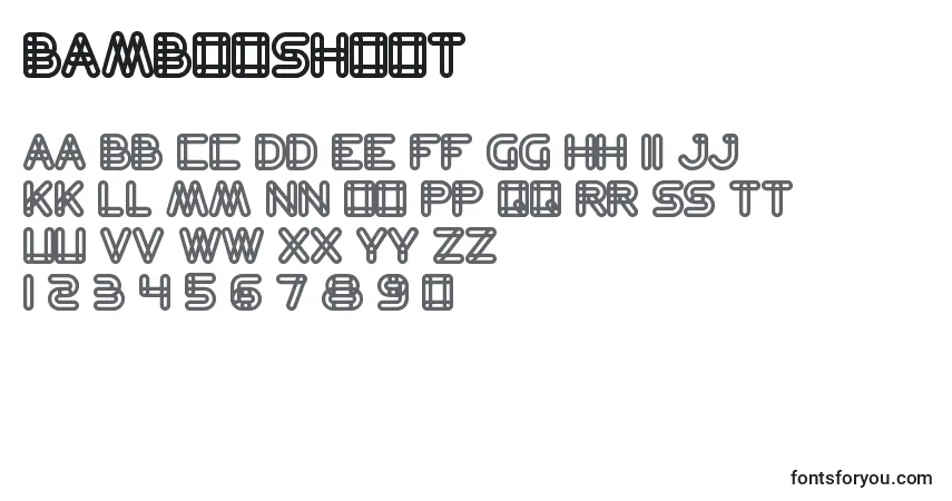 Schriftart BambooShoot – Alphabet, Zahlen, spezielle Symbole