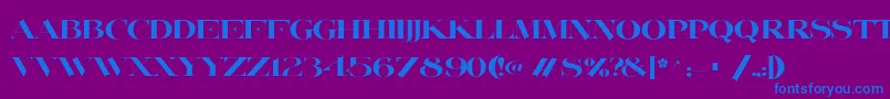 Lafitte Font – Blue Fonts on Purple Background