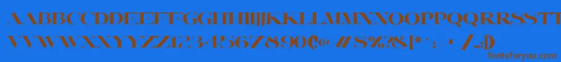 Lafitte Font – Brown Fonts on Blue Background