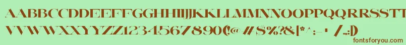 Lafitte Font – Brown Fonts on Green Background