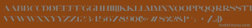 フォントLafitte – 茶色の背景に灰色の文字