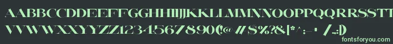 フォントLafitte – 黒い背景に緑の文字