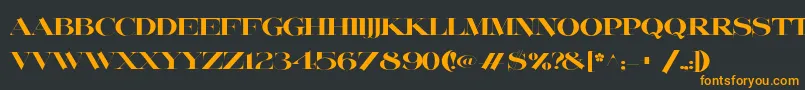Lafitte Font – Orange Fonts on Black Background