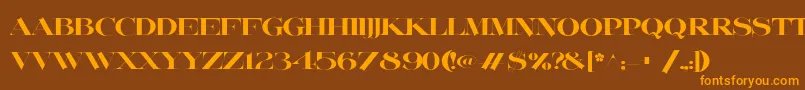 Шрифт Lafitte – оранжевые шрифты на коричневом фоне