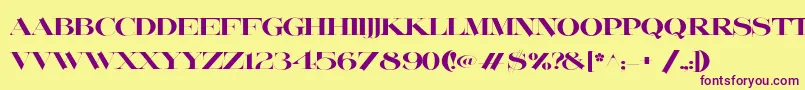 Lafitte Font – Purple Fonts on Yellow Background