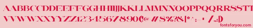 Lafitte Font – Red Fonts on Pink Background