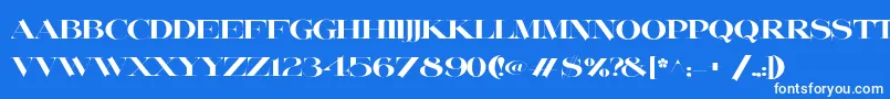 フォントLafitte – 青い背景に白い文字