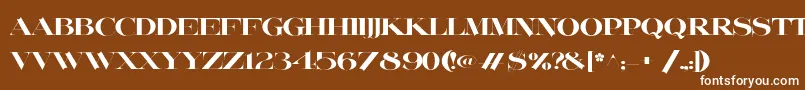 フォントLafitte – 茶色の背景に白い文字