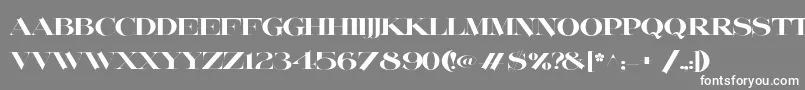 フォントLafitte – 灰色の背景に白い文字