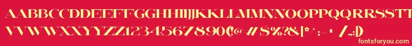 Lafitte Font – Yellow Fonts on Red Background