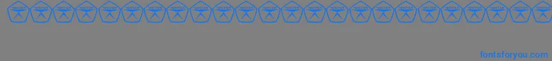 フォントErsico – 灰色の背景に青い文字