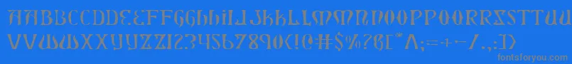 XiphosExpandedLight Font – Gray Fonts on Blue Background