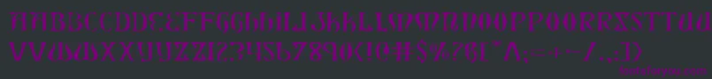 Шрифт XiphosExpandedLight – фиолетовые шрифты на чёрном фоне
