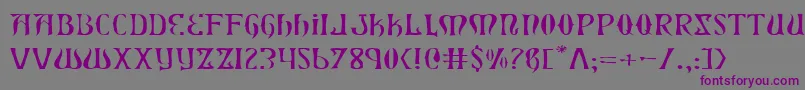 XiphosExpandedLight Font – Purple Fonts on Gray Background