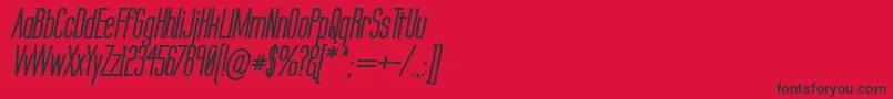 LabtopSecundoBoldItalic Font – Black Fonts on Red Background