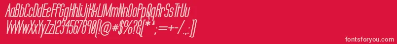 LabtopSecundoBoldItalic-Schriftart – Rosa Schriften auf rotem Hintergrund