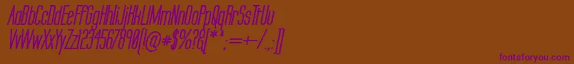 LabtopSecundoBoldItalic-Schriftart – Violette Schriften auf braunem Hintergrund