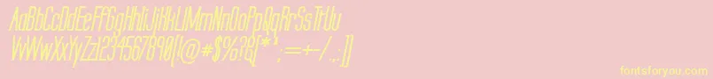LabtopSecundoBoldItalic Font – Yellow Fonts on Pink Background