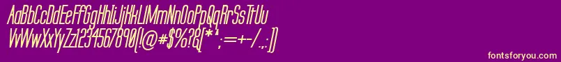 LabtopSecundoBoldItalic Font – Yellow Fonts on Purple Background