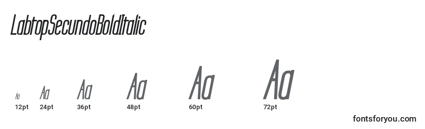 LabtopSecundoBoldItalic Font Sizes