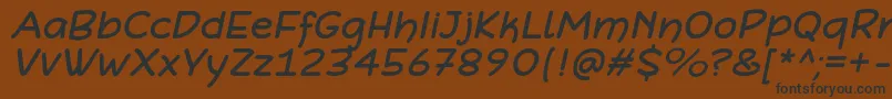 DefonartsItalic Font – Black Fonts on Brown Background