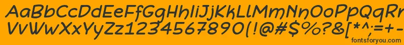 DefonartsItalic Font – Black Fonts on Orange Background