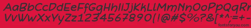 DefonartsItalic Font – Black Fonts on Red Background