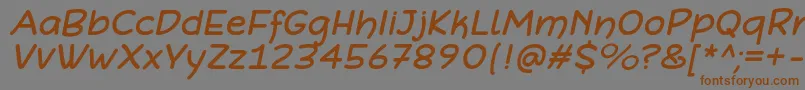 DefonartsItalic Font – Brown Fonts on Gray Background