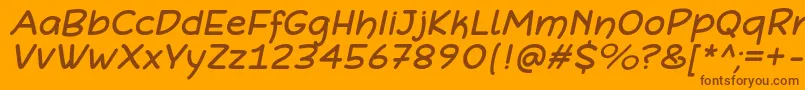 DefonartsItalic Font – Brown Fonts on Orange Background