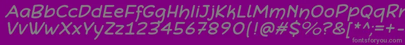 DefonartsItalic Font – Gray Fonts on Purple Background