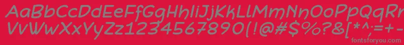 DefonartsItalic Font – Gray Fonts on Red Background