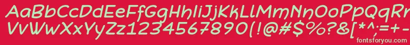 DefonartsItalic Font – Green Fonts on Red Background
