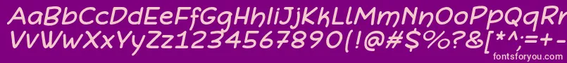DefonartsItalic Font – Pink Fonts on Purple Background