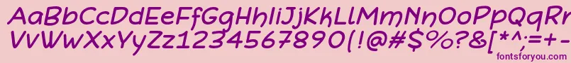 DefonartsItalic Font – Purple Fonts on Pink Background
