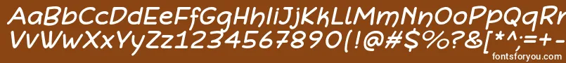 DefonartsItalic Font – White Fonts on Brown Background
