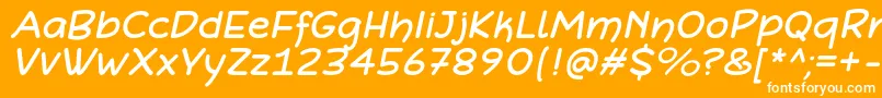DefonartsItalic Font – White Fonts on Orange Background