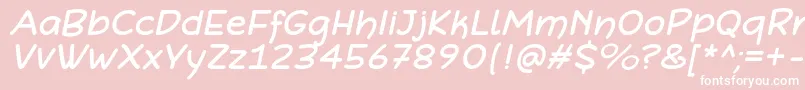 DefonartsItalic Font – White Fonts on Pink Background