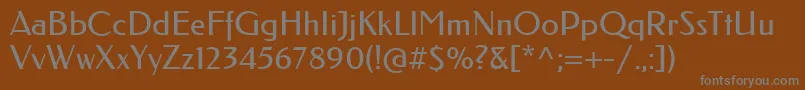 Шрифт FederoRegular – серые шрифты на коричневом фоне