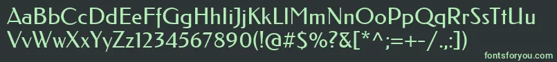 Шрифт FederoRegular – зелёные шрифты на чёрном фоне