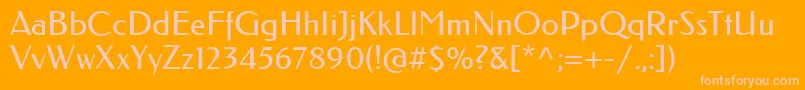 FederoRegular Font – Pink Fonts on Orange Background
