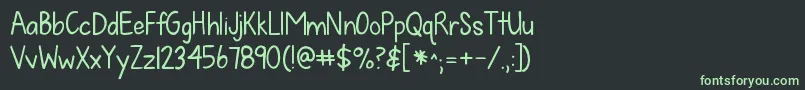 Kgfallforyou-fontti – vihreät fontit mustalla taustalla
