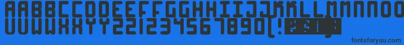 High4 Font – Black Fonts on Blue Background