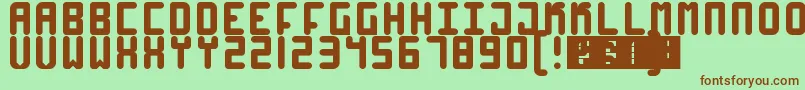 High4 Font – Brown Fonts on Green Background