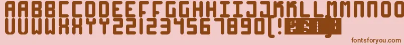 Fonte High4 – fontes marrons em um fundo rosa