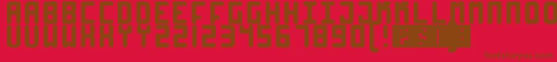 High4 Font – Brown Fonts on Red Background