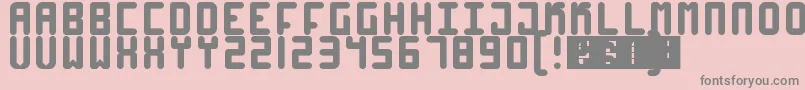High4-Schriftart – Graue Schriften auf rosa Hintergrund