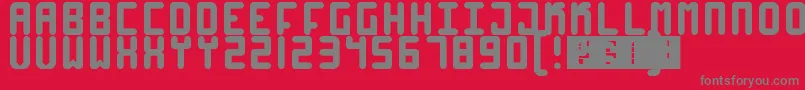 High4-Schriftart – Graue Schriften auf rotem Hintergrund
