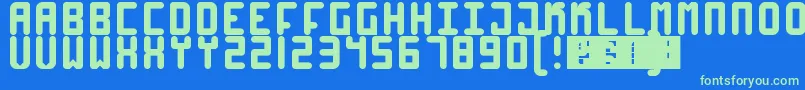 High4 Font – Green Fonts on Blue Background