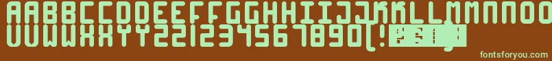 High4 Font – Green Fonts on Brown Background